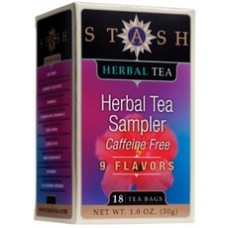 Stash Tea Herbal Tea Sampler, Variety Pack Of Nine Flavors (6x18 Bag )