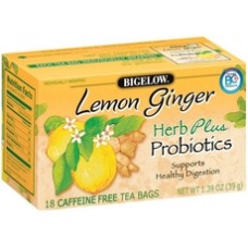 Bigelow Tea Herb Plus Probiotics Lemon Ginger (6x18 Bag )