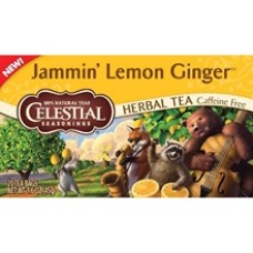 Celestial Seasonings Jammin' Lemon Ginger Herbal Tea (6x20 Bag)